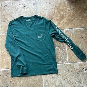Vineyard Vines Men's Green Long Sleeve Shirt